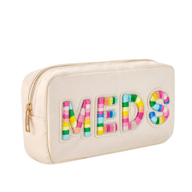 UEKEBOAG personalized chenille letters bag highlights sewn-on patch detail