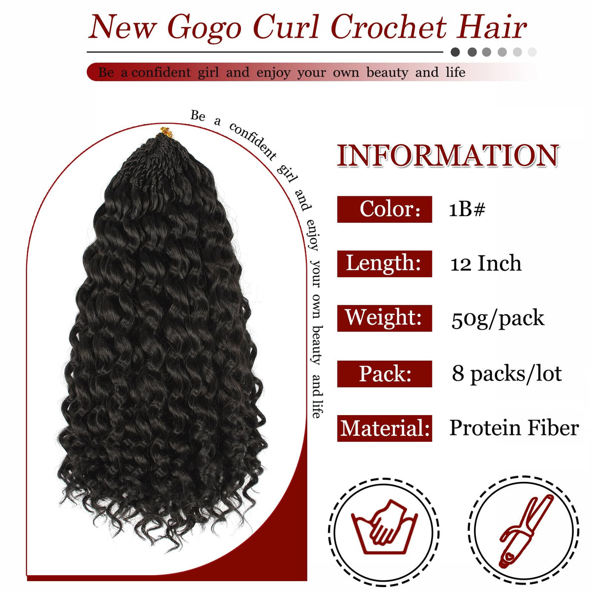 UENOKIPS Gogo Curl deep ocean wave texture emphasizes natural, sea-inspired curls.