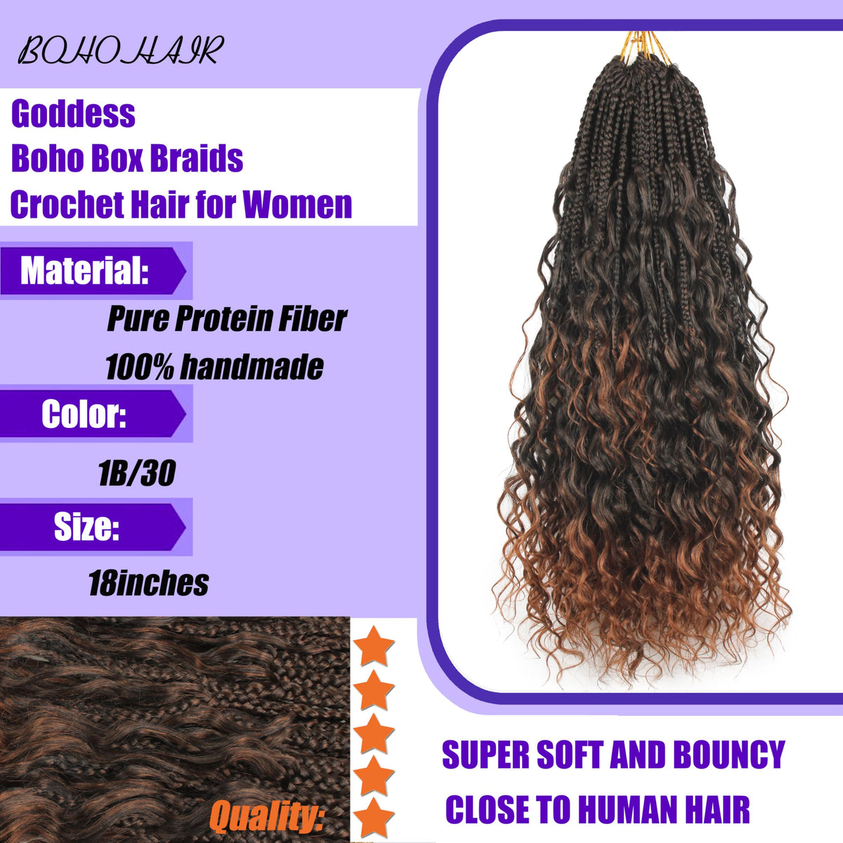 UENOKIPS protein fiber feels soft and smooth like real hair.