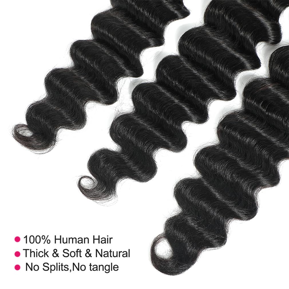 Uesoels loose deep wave bundles 24-inch display dramatic curls and long-lasting impact.