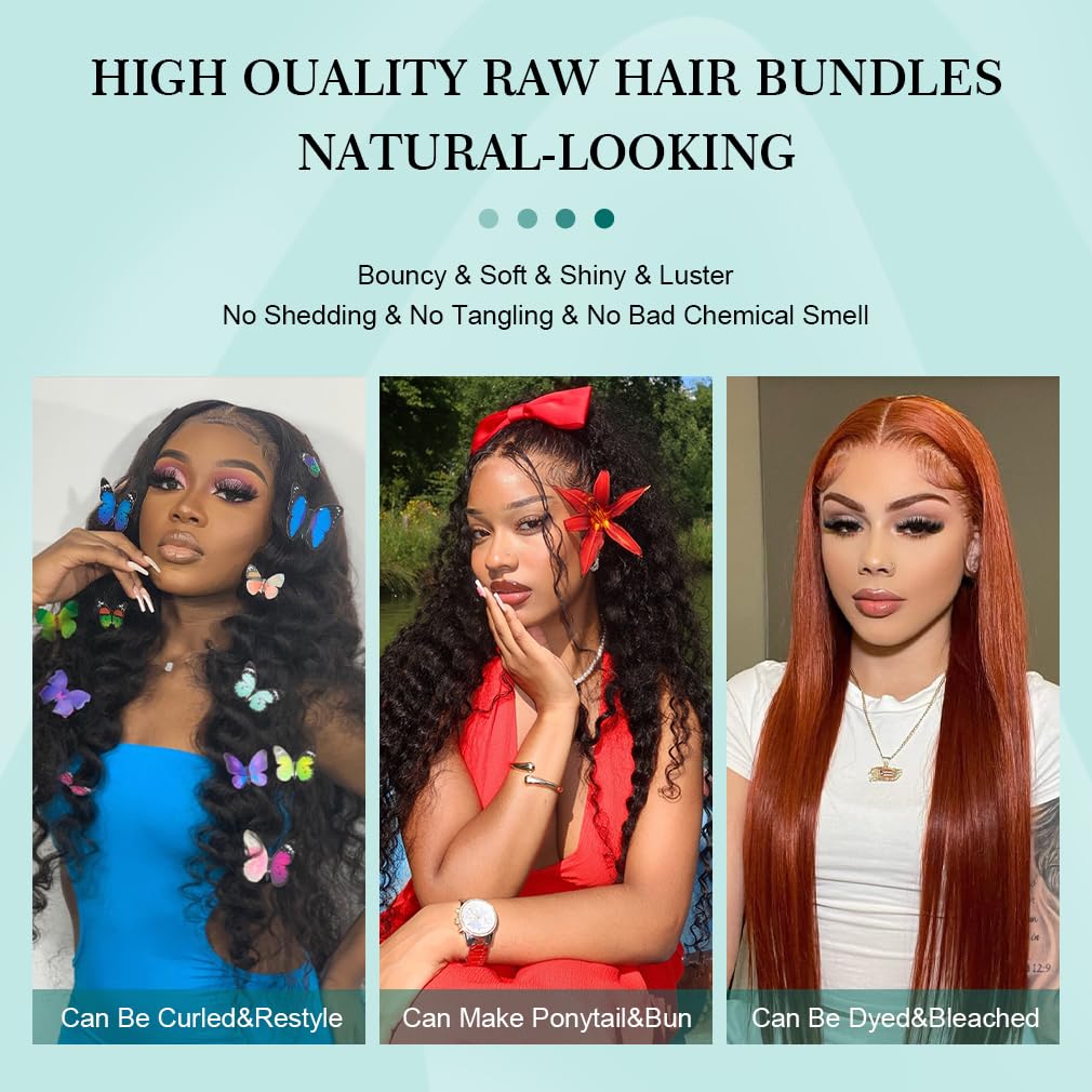 Uesoels water wave bundles 24 inch flowing curls for versatile styling options