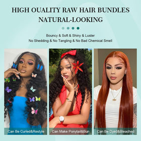Uesoels water wave bundles 24 inch flowing curls for versatile styling options