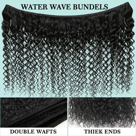 Uesoels water wave bundles 26 inch deep black tone with rich color
