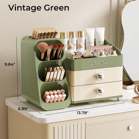 UFORU brush holder integrated into the drawer setup keeps brushes tidy and accessible.