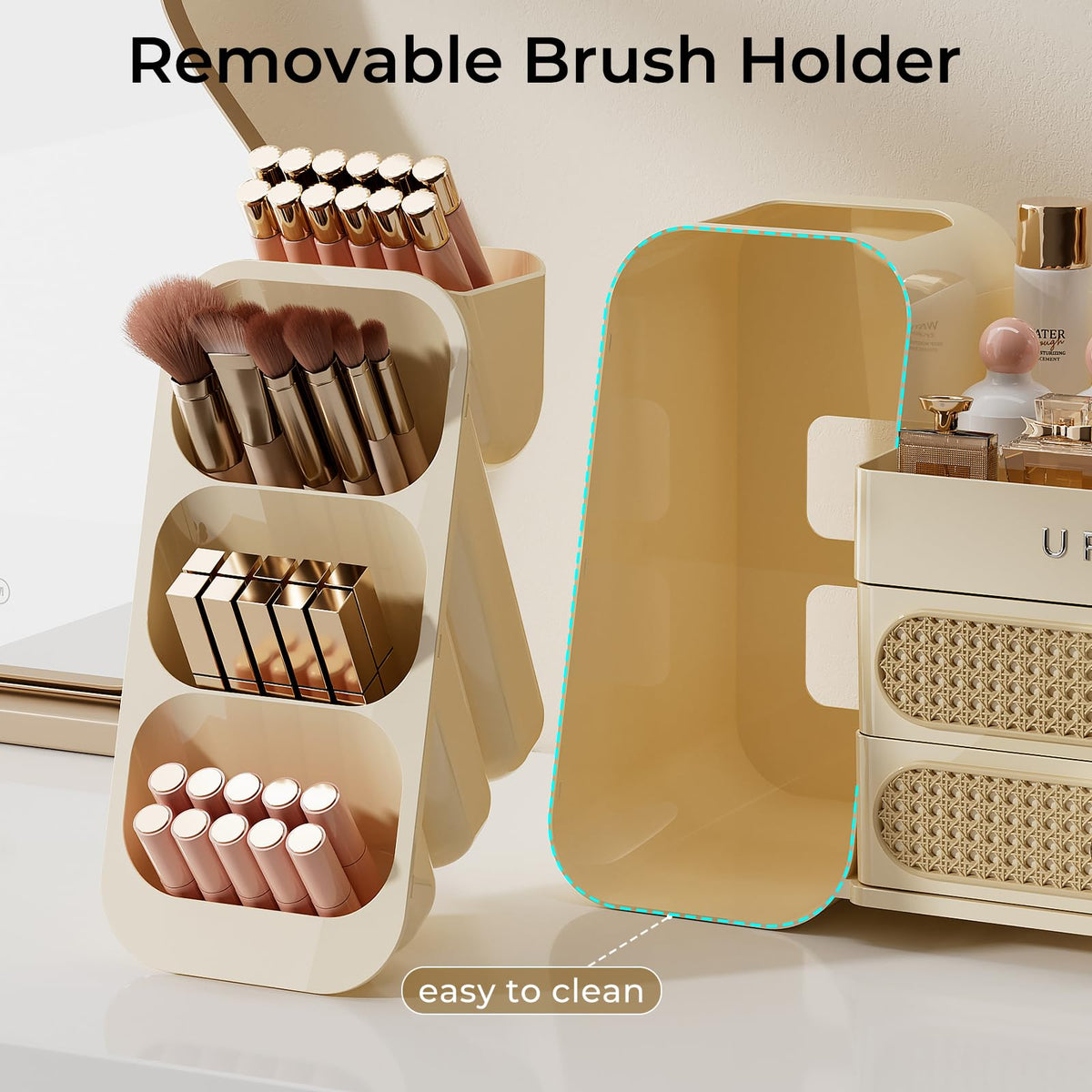UFORU clear display case with rounded edges for safe handling.