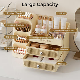UFORU eyeshadow palettes storage tray for quick selection.