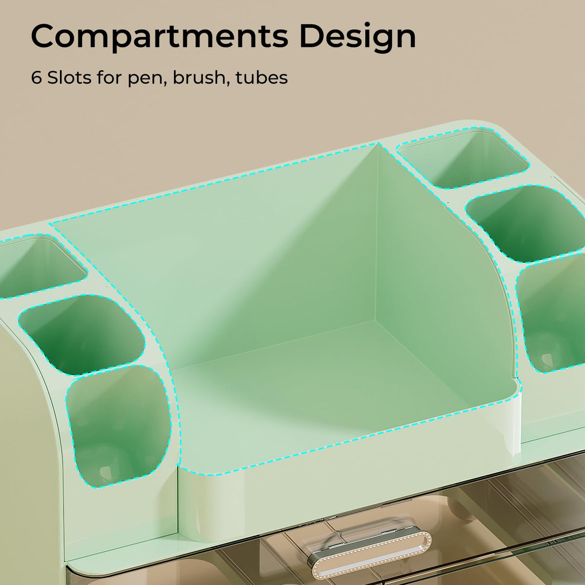 Multi-purpose storage by UFORU for cosmetics and office items