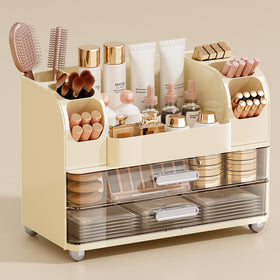 UFORU makeup organizer vanity with two large drawers for easy access