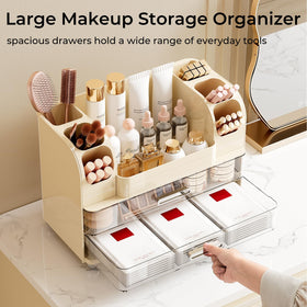 UFORU vanity top storage space for skincare and palettes