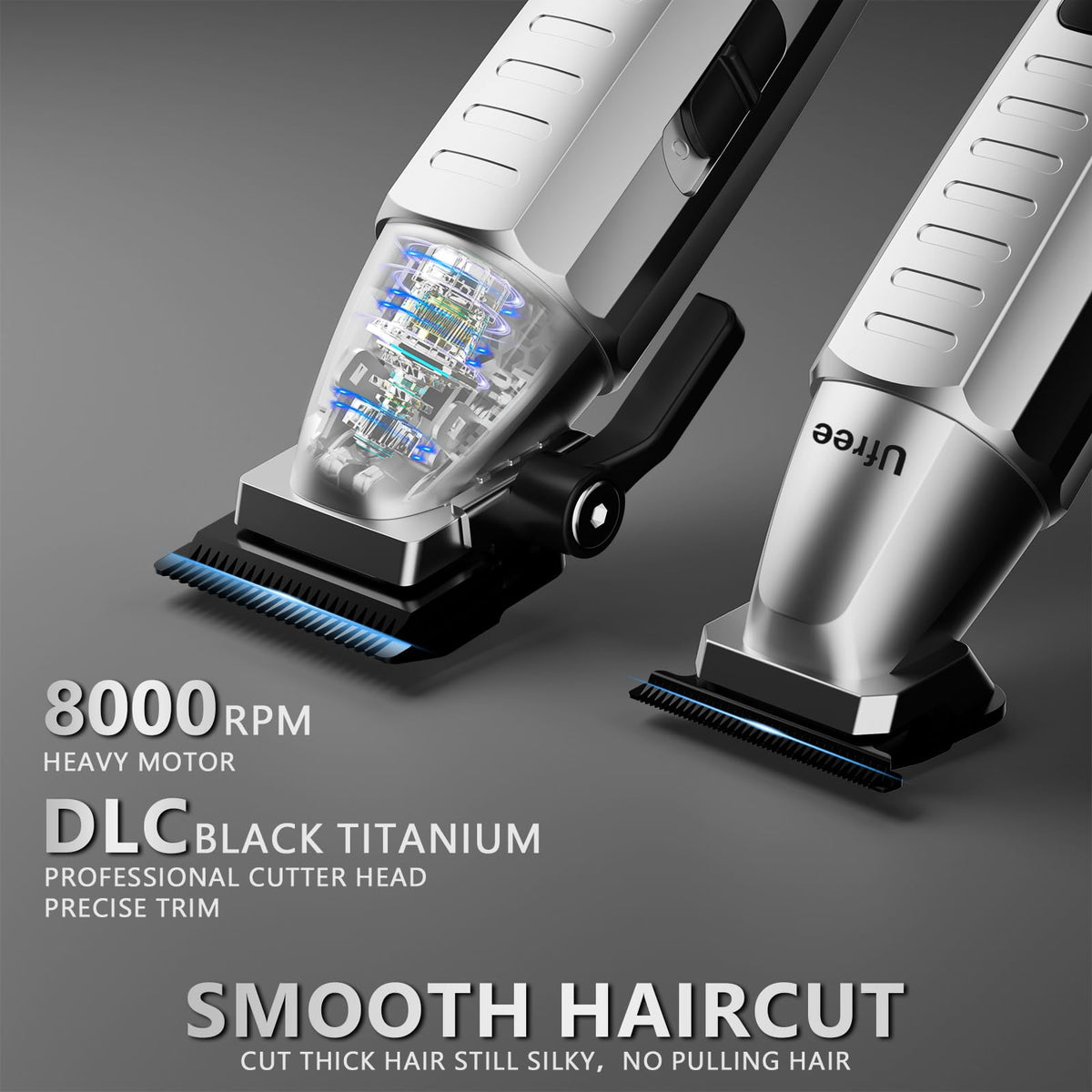 Ufree cordless grooming in use for precise beard detailing