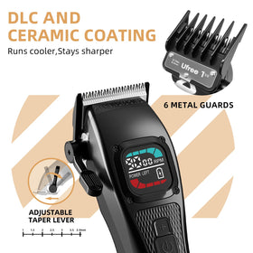 Ufree guide combs storage image shows organized kit for tidy barber use.