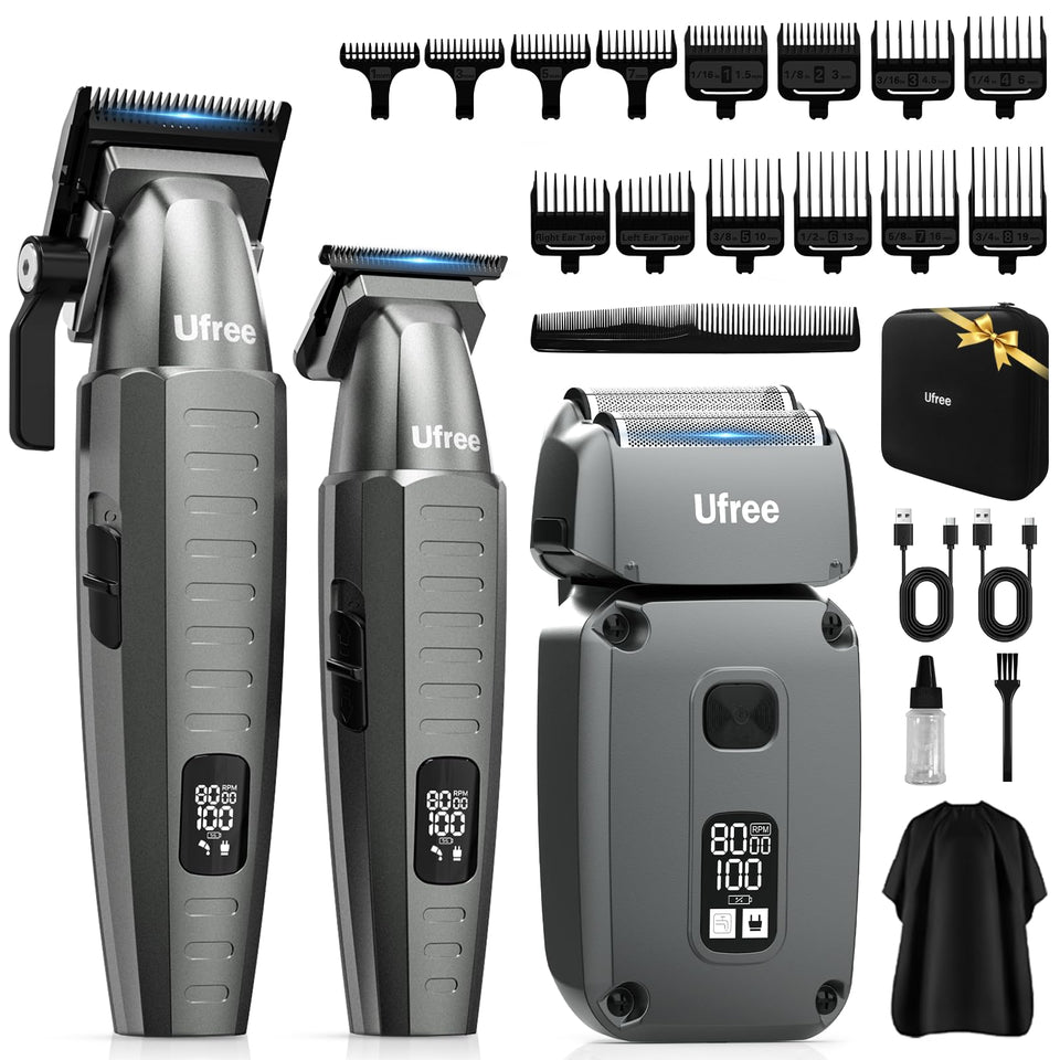 Ufree hair clippers close-up with titanium blades for precise cuts