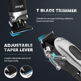 Ufree hair clippers set side view highlighting ergonomic design for comfortable handling.