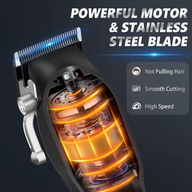Ufree precision trimmer close-up showing detailed beard and hair outlining.