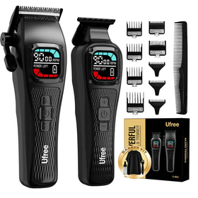 Ufree professional hair clippers front view showcase compact, portable design for on-the-go grooming.
