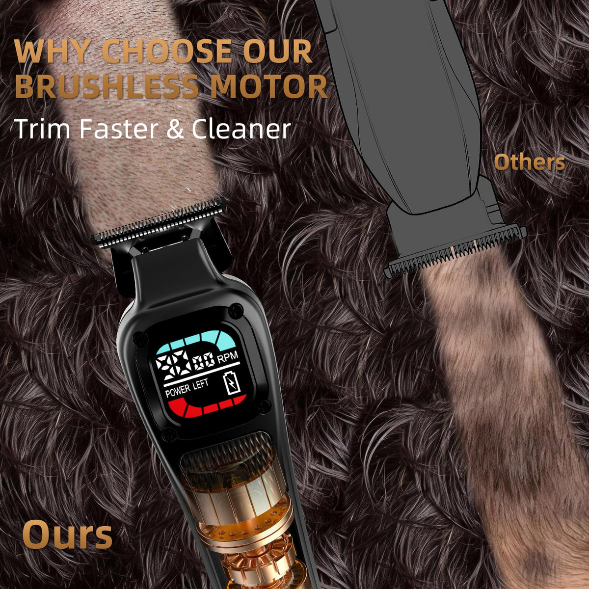 Ufree zero-gap trimmer precision image underlines sharp lines and seamless detailing.