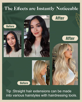 Ugeat full-head look achieved with 2–4 packs