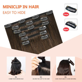 UGOTRAYS chocolate brown color blends to match natural hair shade.