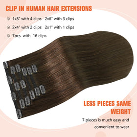 UGOTRAYS clip-in extensions with soft rubber clips for secure comfortable wear.