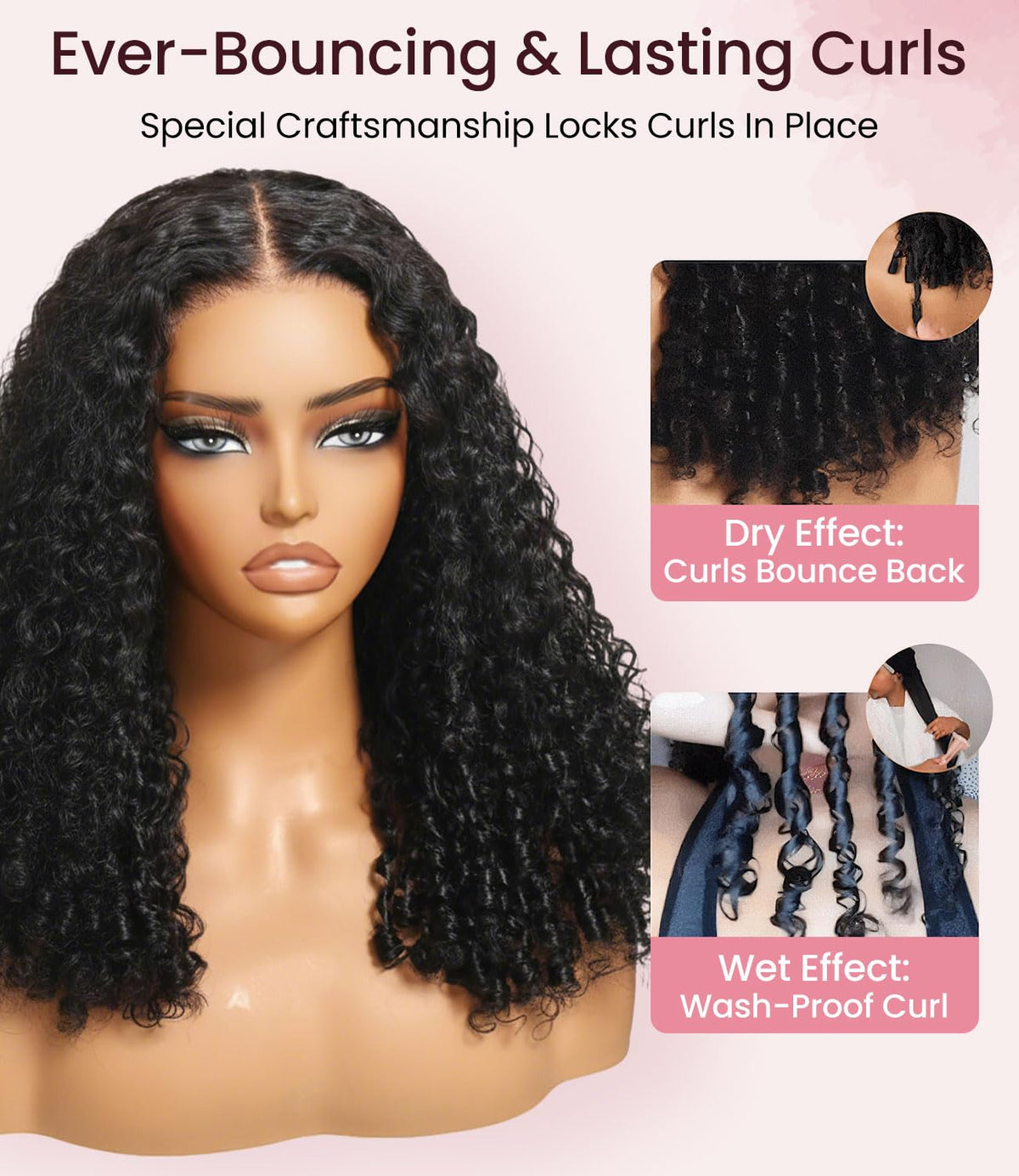 Ugrace Burmese curly wig 180 density delivers full, voluminous appearance