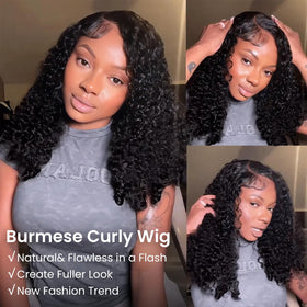 Ugrace Burmese curly wig cap features 3D dome cap for secure, comfortable fit