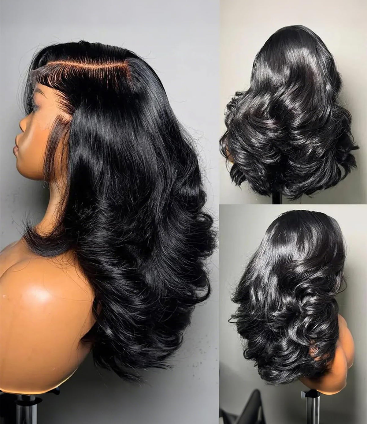 Ugrace Hair 200 density body wave lace front wig for fullness