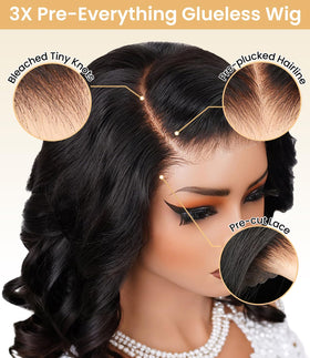 Ugrace Hair bleached knots Swiss lace front wig for invisible part