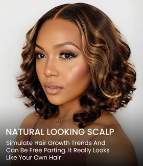 Ugrace Hair 6x5 HD lace closure highlight wig blends with skin tone.