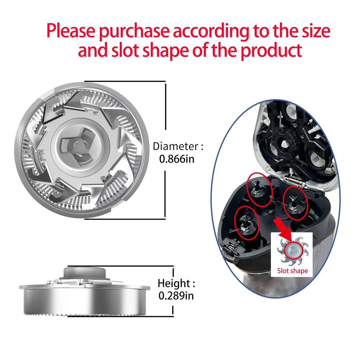 UICINOY replacement heads with 22mm diameter ensure fitting compatibility