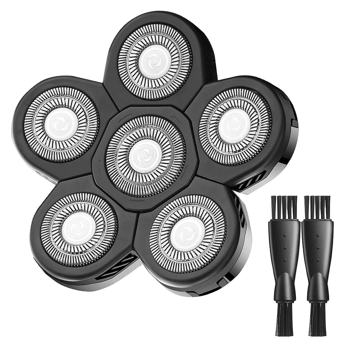 uijino AW shaver head with six blades close-up for precise shaving