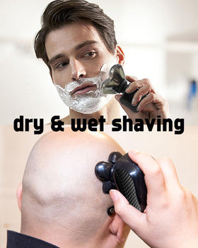 uijino Pitbull silver pro blade close-up for efficient wet or dry shaving.