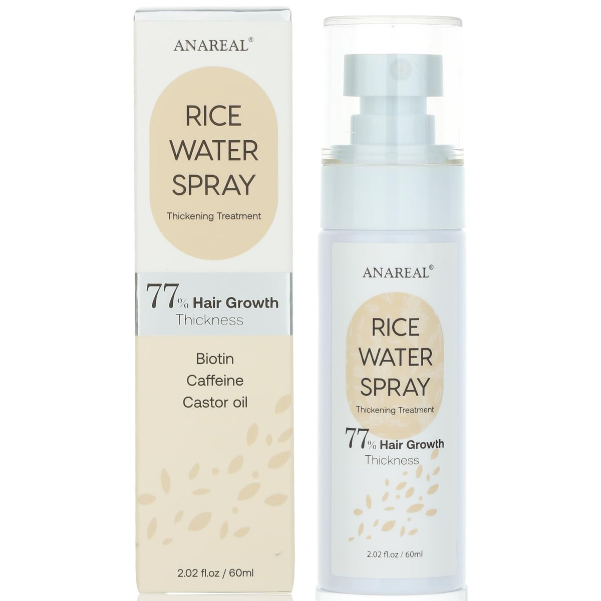 uikeaft Hair Growth Oil Spray bottle shown, rice water formula for scalp nourishment and fullness