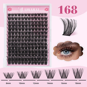 UILULU lash clusters application tweezers for precise placement during DIY lashes