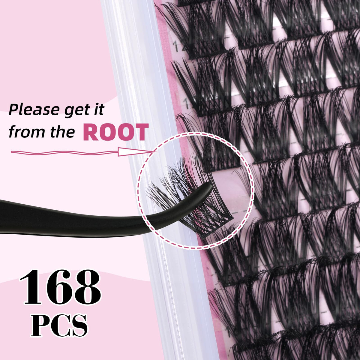 UILULU Lash Clusters final look blends naturally with your lashes for a lasting effect