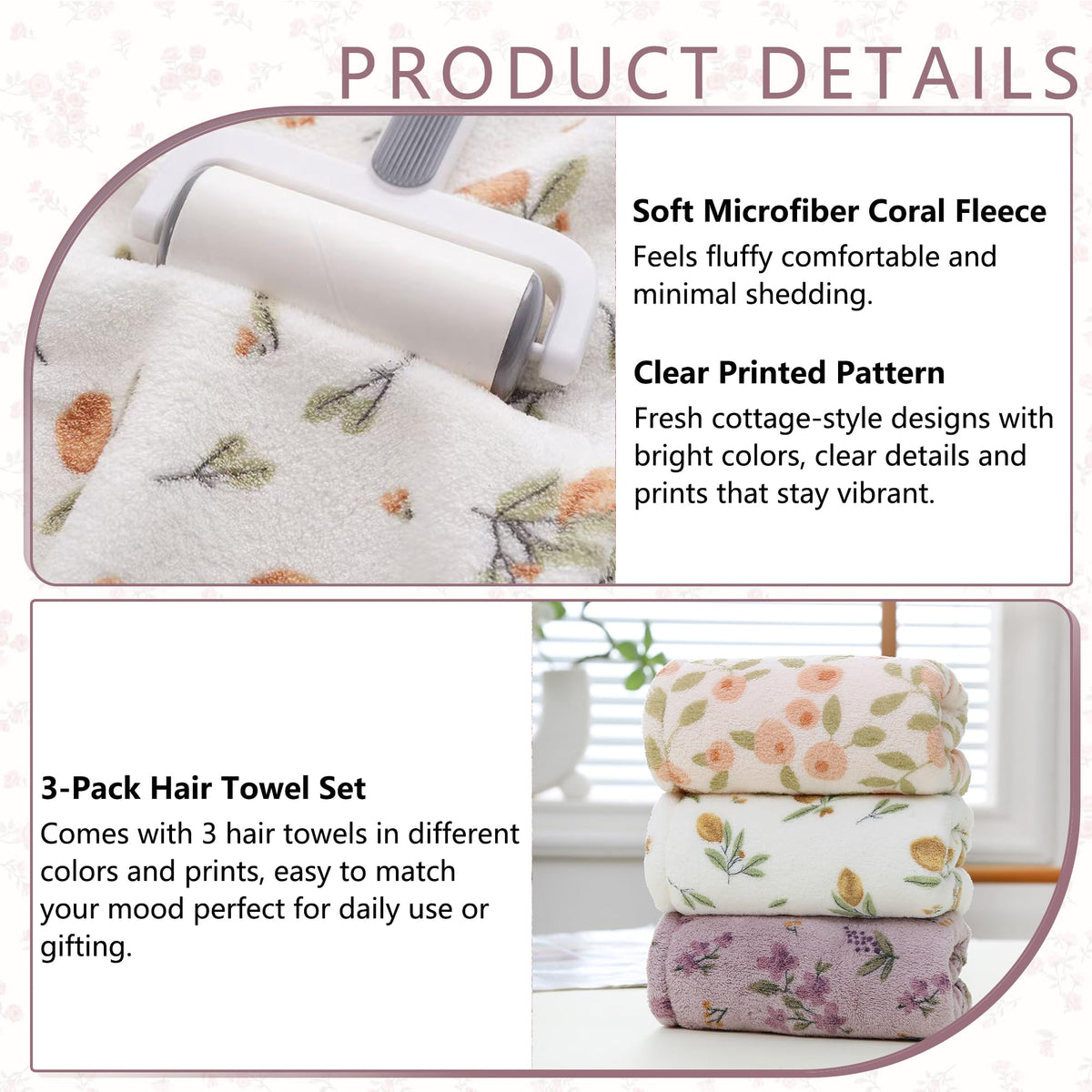UINSUE large-fit towel for long, thick, or curly hair.