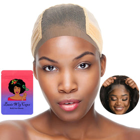UIOOIU Lace Wig Grip Cap front view shows secure non-slip hold for daily wear.