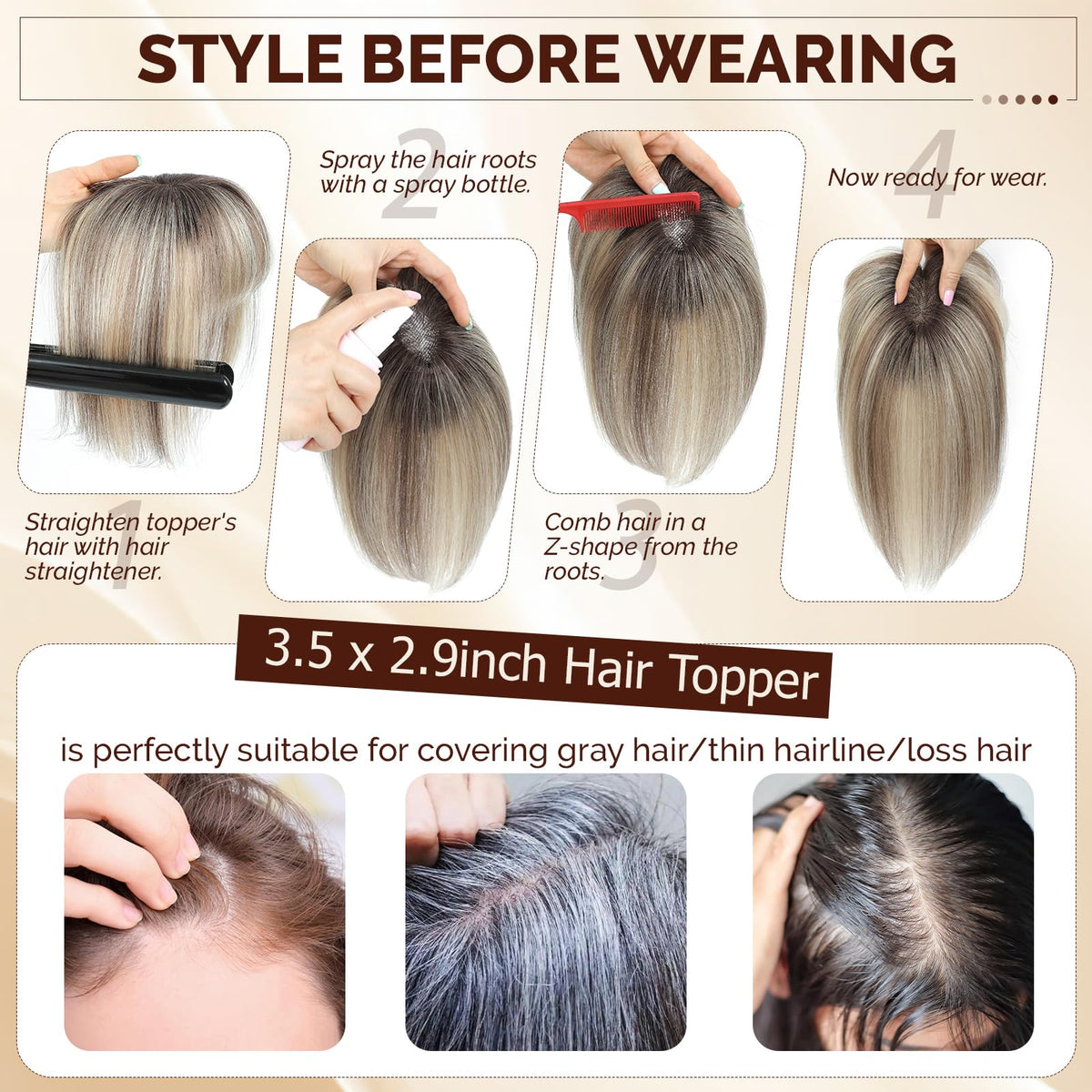 UIPEUBO easy wear topper enables quick styling.