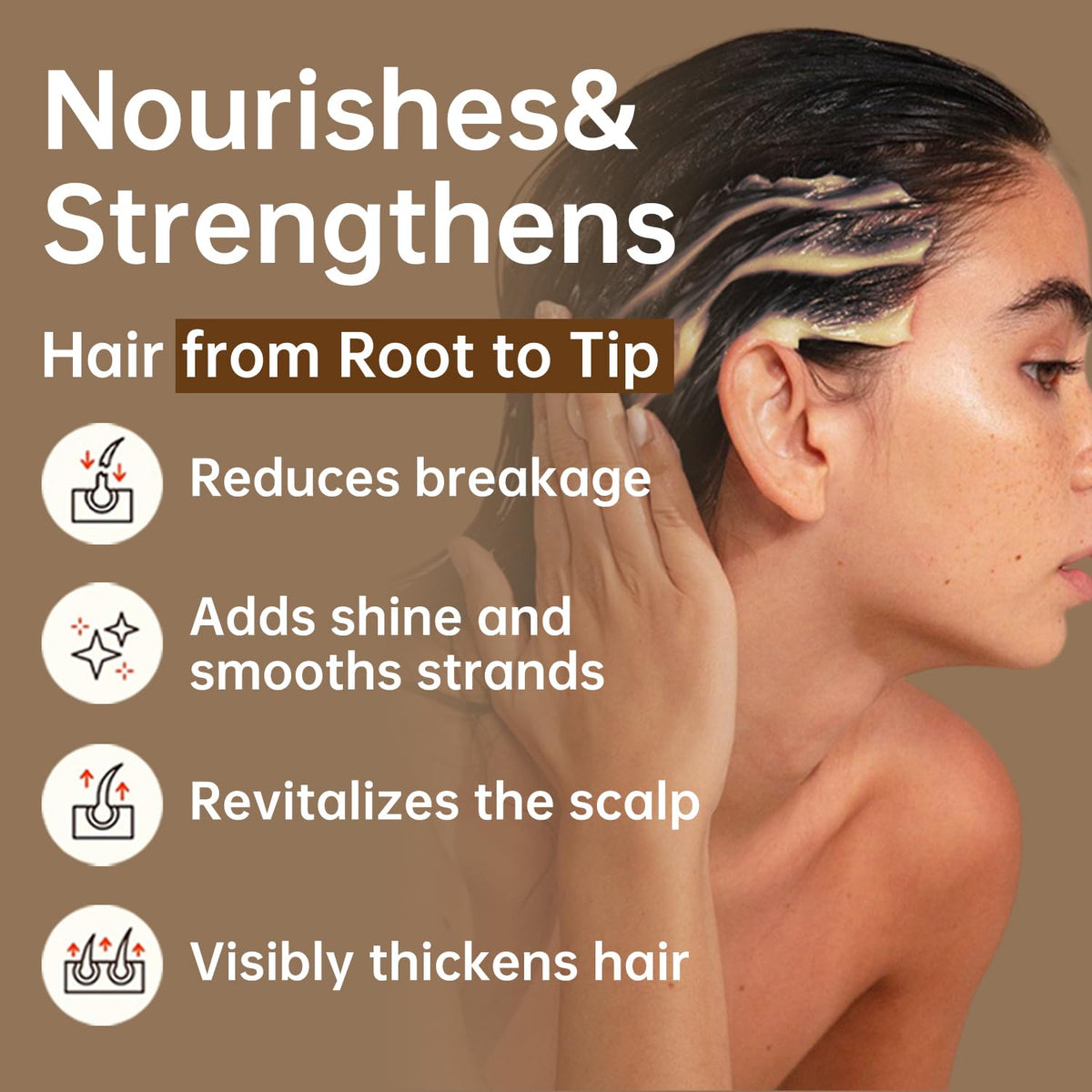 Hair shows natural shine after Batana Oil treatment