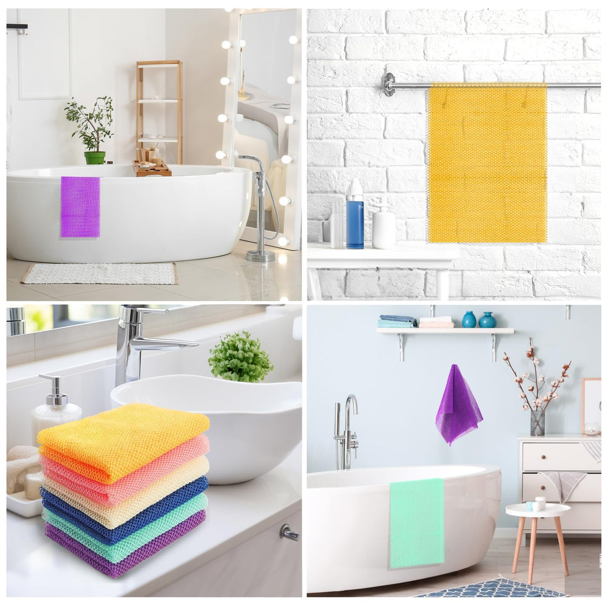 UJFQBH African Net Sponge — care-ready, machine-washable, quick-drying nylon sponge.