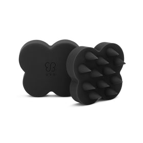 uka Shampoo Brush Kenzan front view shows compact silicone design for easy bathroom storage