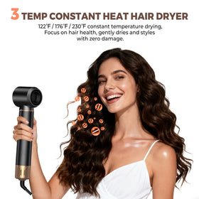UKLISS auto-wrap curl barrel left creates soft waves with minimal effort