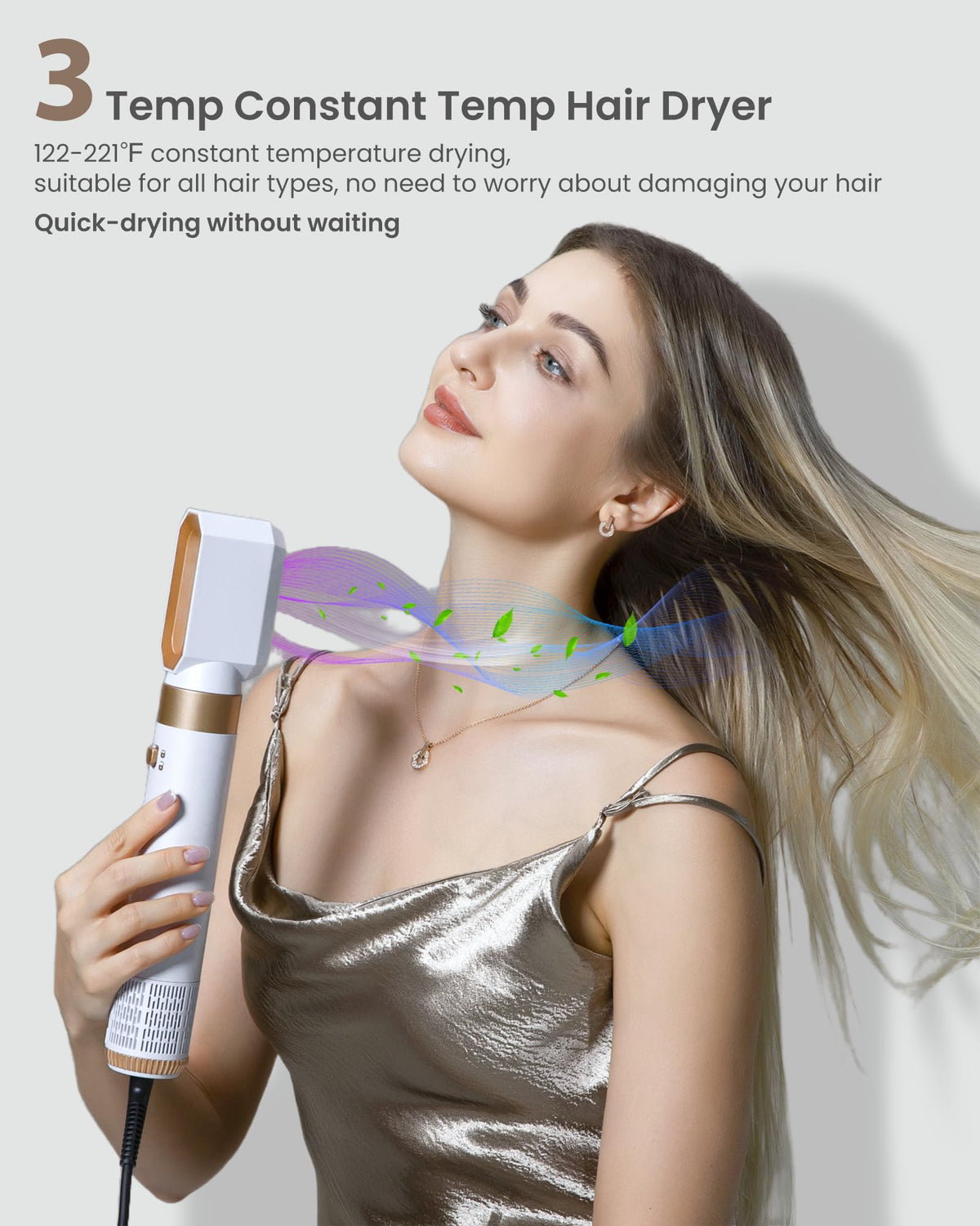 UKLISS detangler brush eases brushing with tangle-free bristles.
