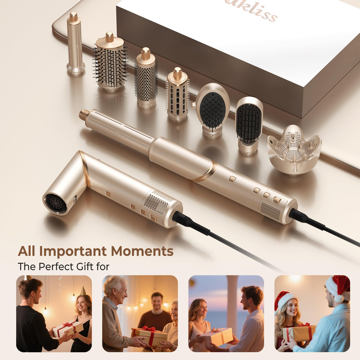 Elegant gift-ready UKLISS packaging suitable for hair enthusiasts.