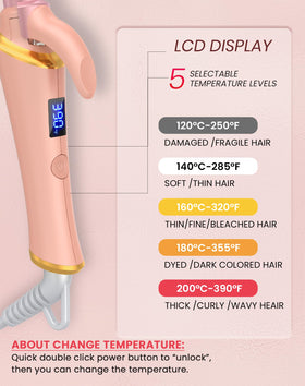 Ukliss Mini Curling Iron 13mm 30s heat-up display speeds up routines.