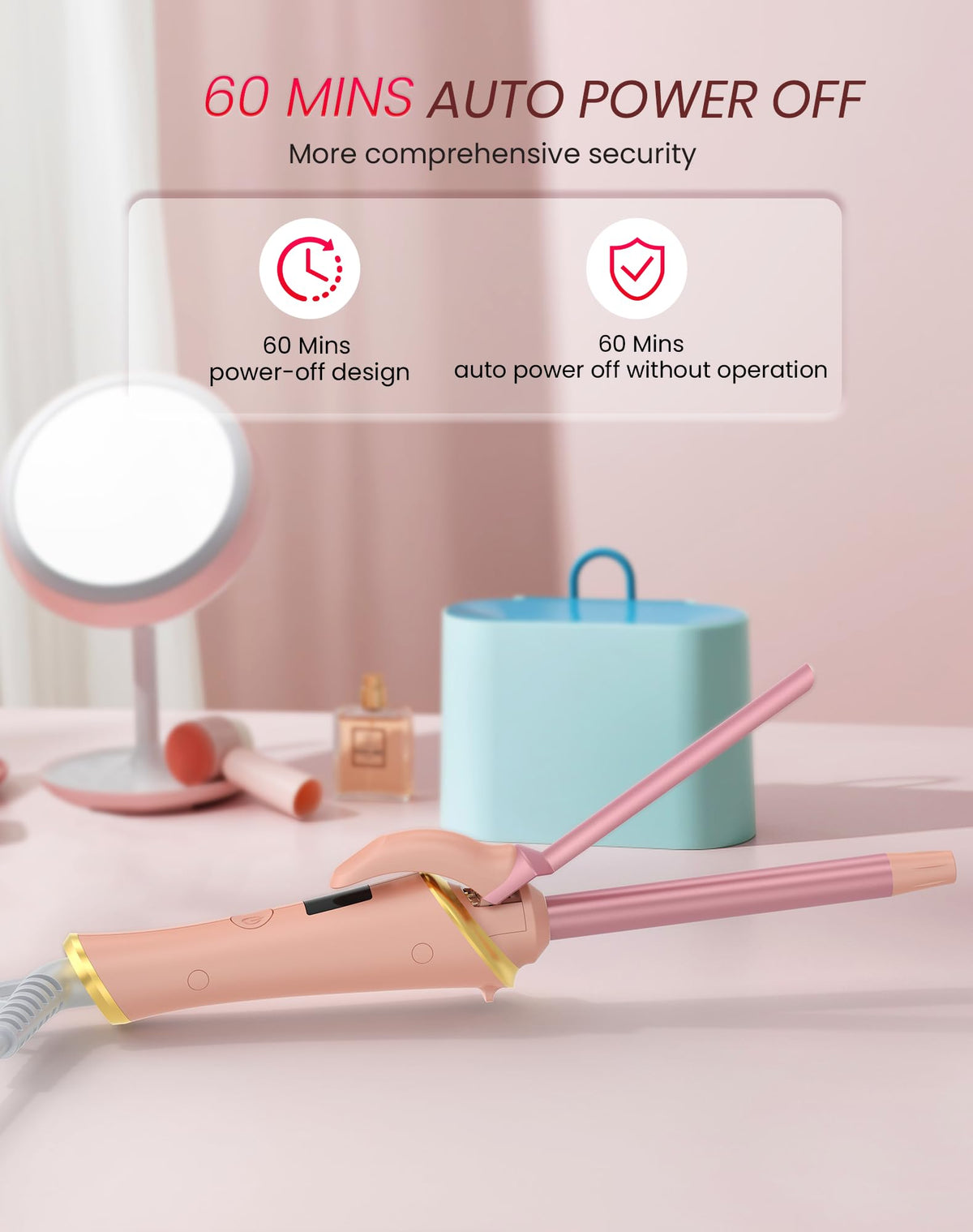 Ukliss Mini Curling Iron 13mm travel compact fits bags.