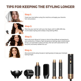 UKLISS 360 swivel cord to prevent tangling during styling