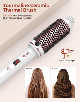 UKLISS Thermal Brush dual voltage with UK/EU adapters