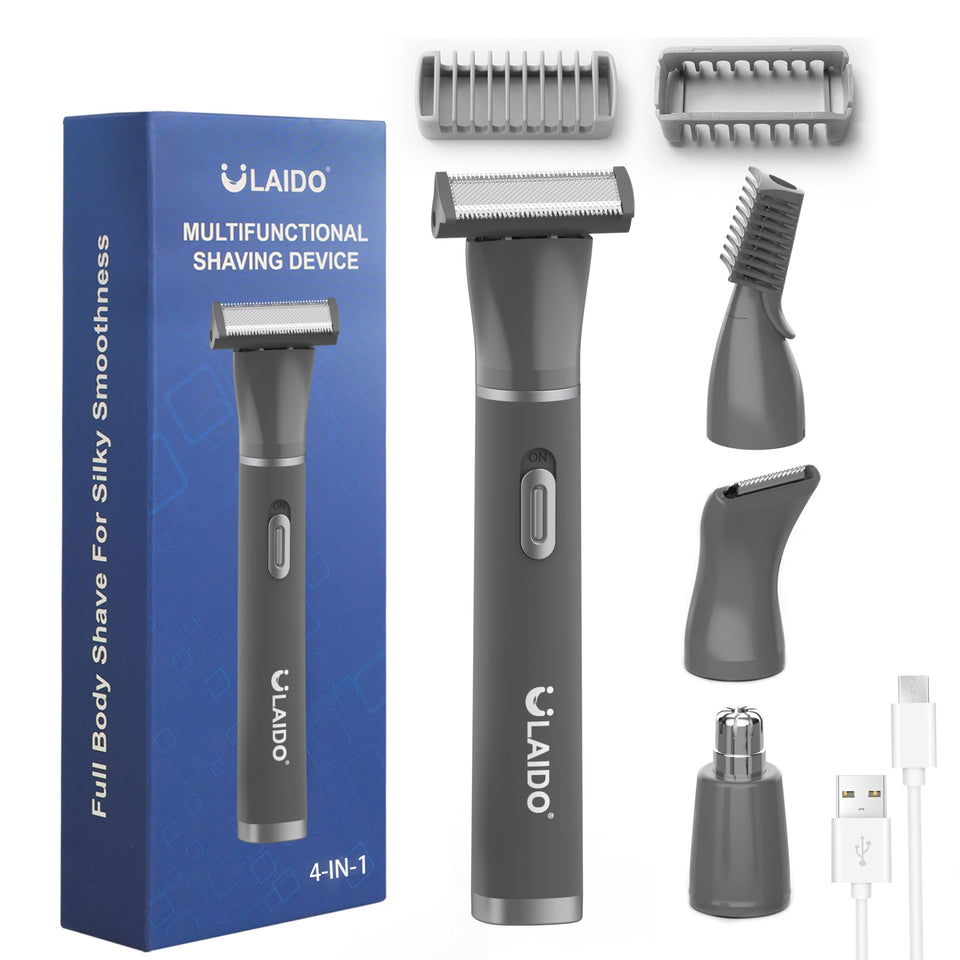 ULAIDO body hair trimmer in a compact design for on-the-go grooming.