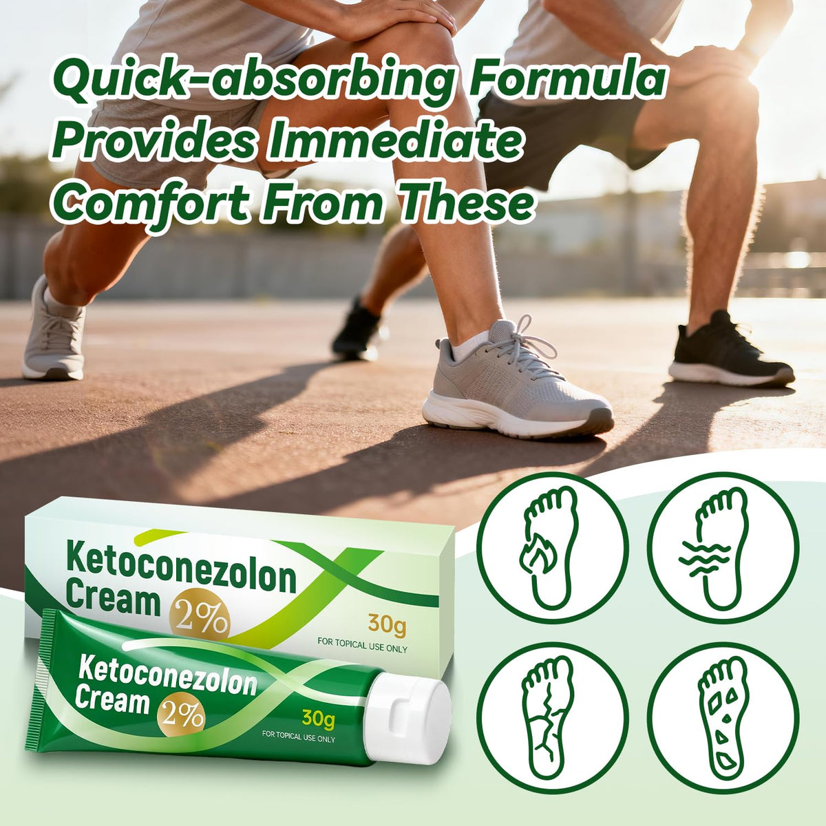 ULARCS Ketoconozola Cream 2% close-up highlights smooth texture and hydration