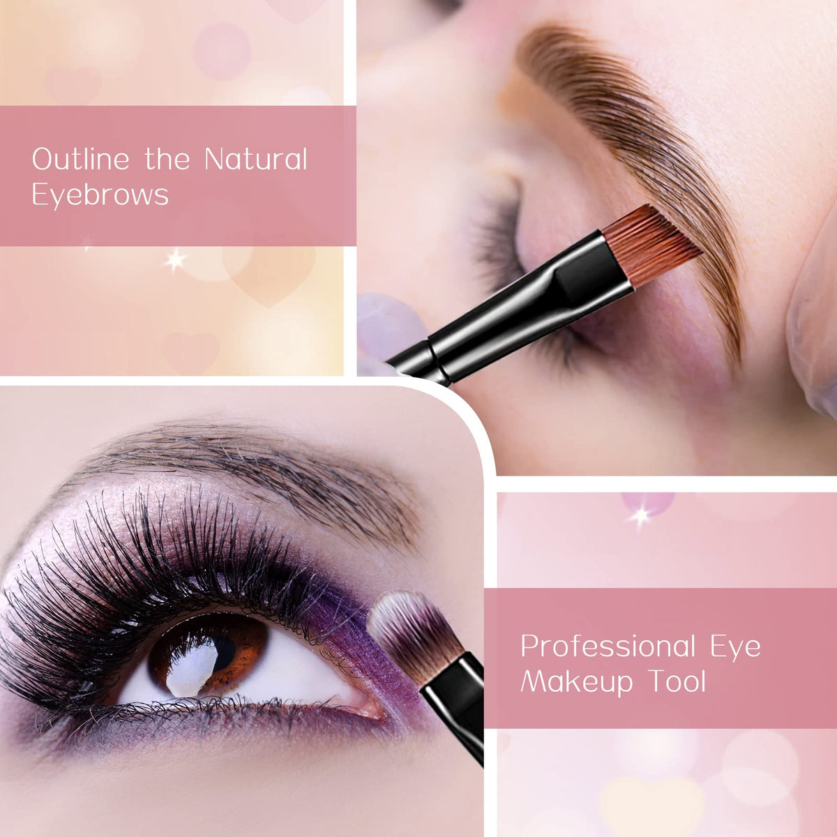 ULENDIS double-end eyeshadow brush for application and patting color